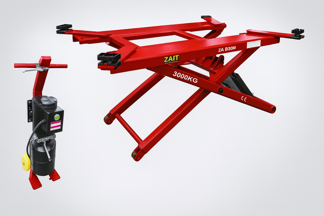 Rampa Frenera De Tijera Elevación Portátil Móvil 2700kg Zait