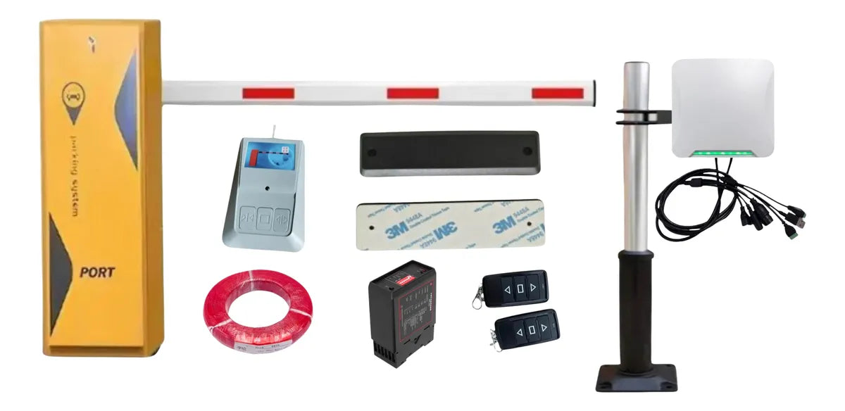 Kit Barrera Vehicular + Rfid Zait Pluma A Elegir 3m 4.5m 6m