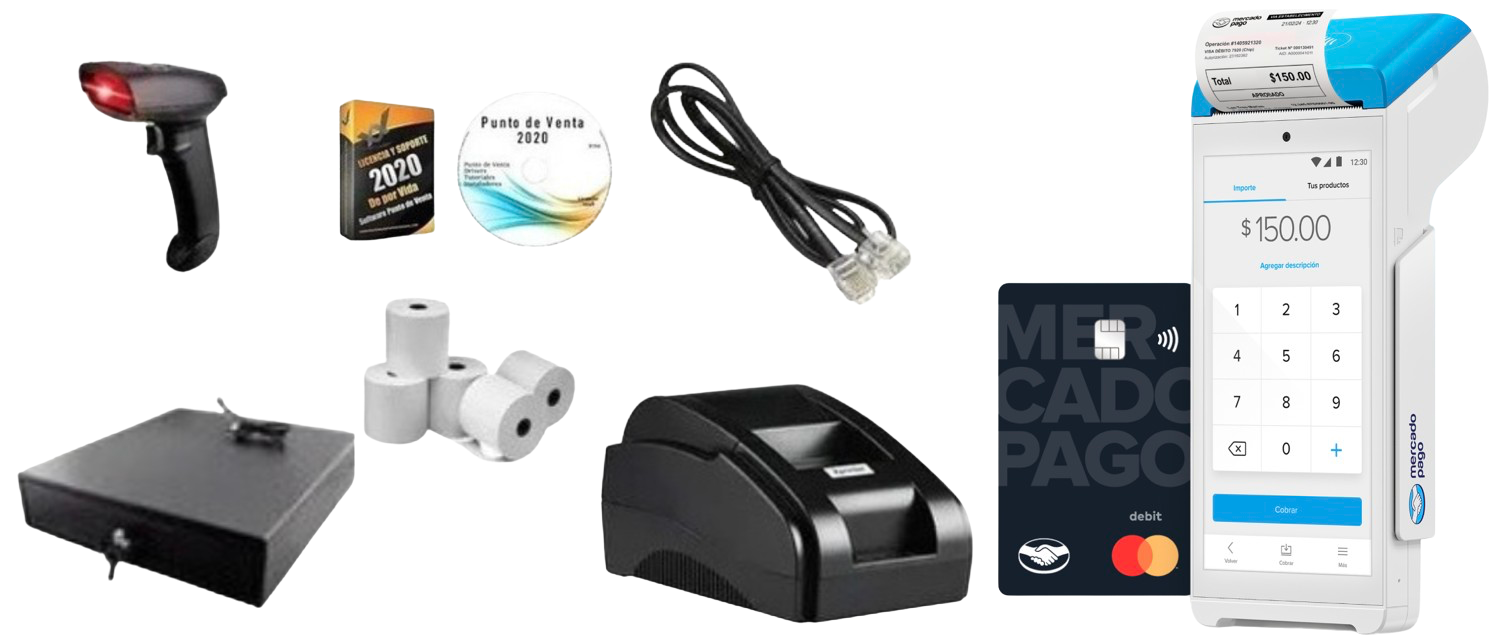 Kit Punto De Venta Impresora, Cajón, Lector, Sw, Point Smart