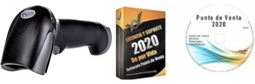 Lector Códigos De Barras Laser Zait Usb + Software Pos
