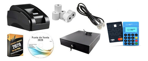 Kit Punto De Venta Impresora Térmica + Cajón + Sw + Point