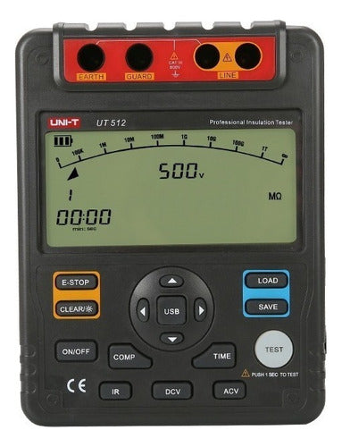 Probador Aislamiento 500-2500v 100 Gigaohms Usb Megger Ut512