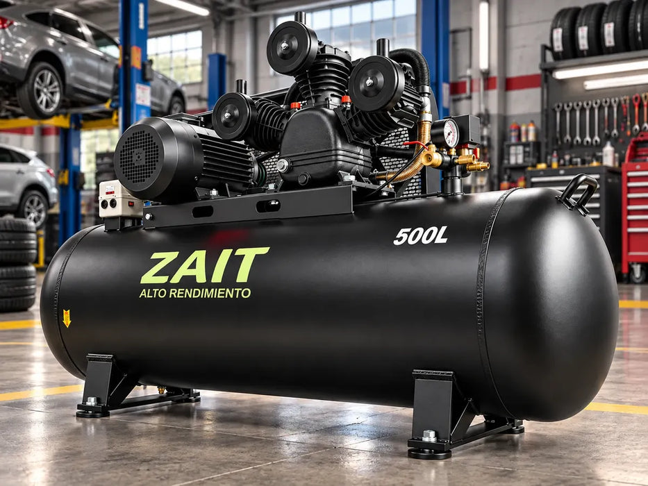 Compresor De Aire Electrico 500l 7.5 Hp 220v Trifásico Zait