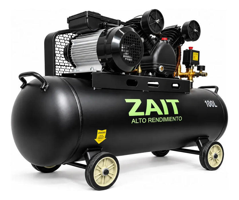 Compresor De Aire Electrico 100l 3 Hp 110v Zait