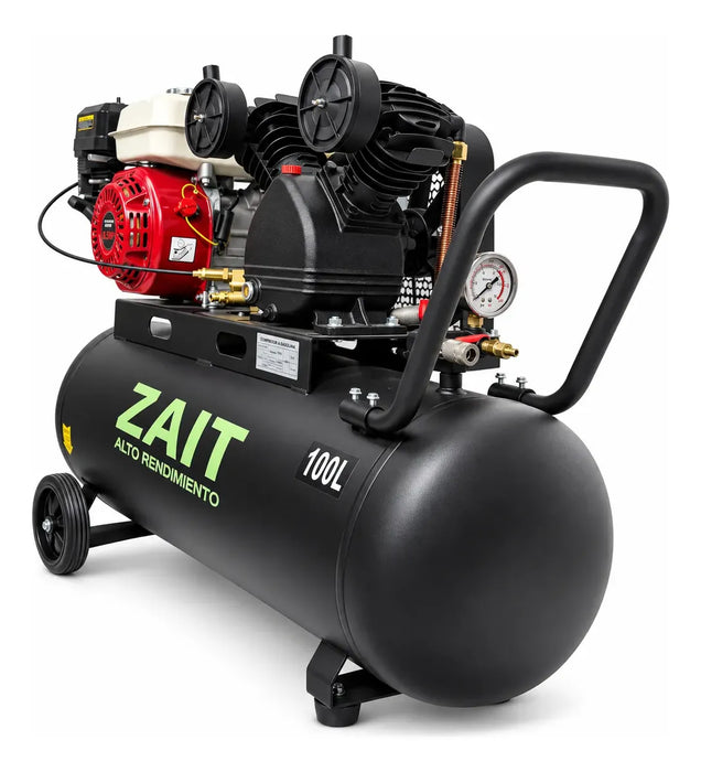 Compresor De Aire Con Motor A Gasolina 7hp 100l Zait