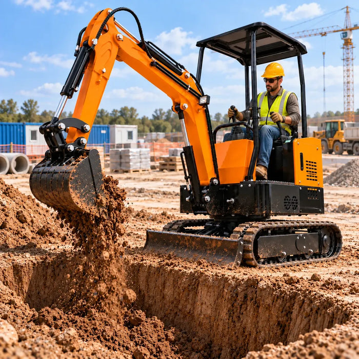 Miniexcavadora Sobre Orugas Diesel 1 Ton C/ Accesorios Zait