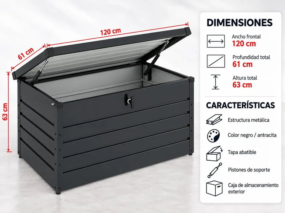 Cobertizo De Almacenamiento Bodega 120*61*63 Cm Zait