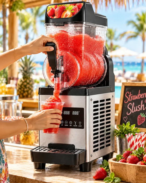 Máquina De Granizados 15 L 1 Tanque Bebidas Congeladas Zait