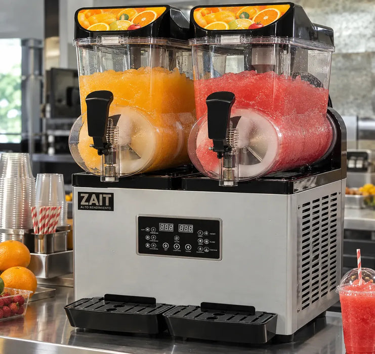 Máquina De Granizados 30 L 2 Tanques Bebidas Congeladas Zait