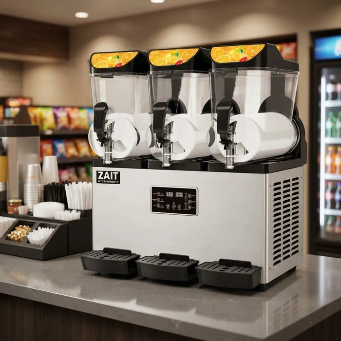 Máquina De Granizados 45 L 3 Tanques Bebidas Congeladas Zait