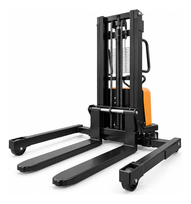 Apilador Semielectrico 2000 Kg 3m Pata Ancha Ajustable Zait