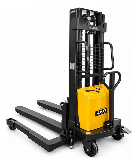 Apilador Semielectrico 2000 Kg 3m Pata Ancha Ajustable Zait