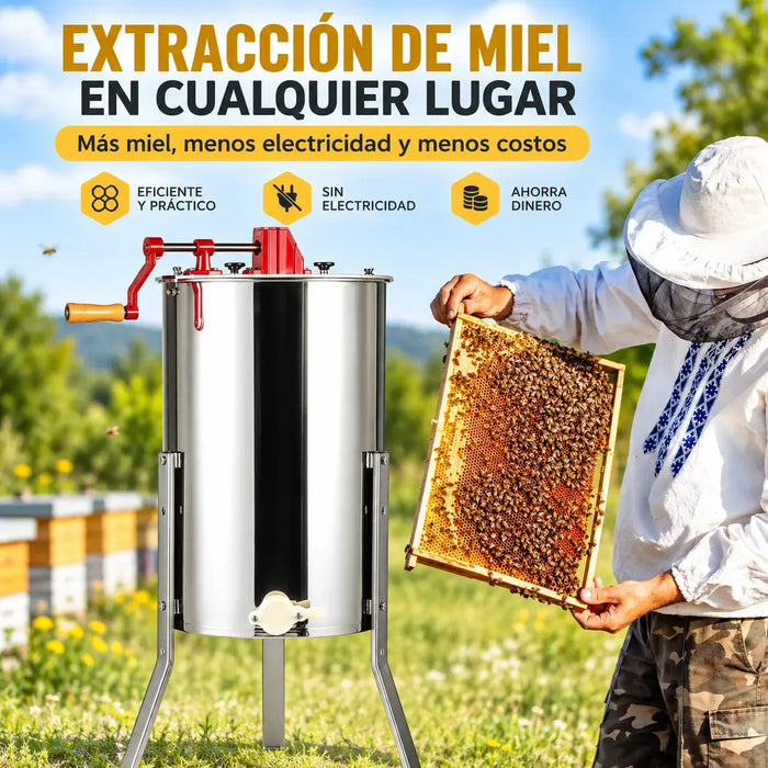 Extractor De Miel 3 Cuadros Acero Inoxidable Zait