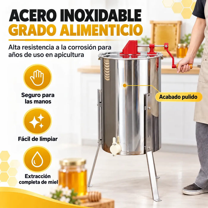 Extractor De Miel 3 Cuadros Acero Inoxidable Zait