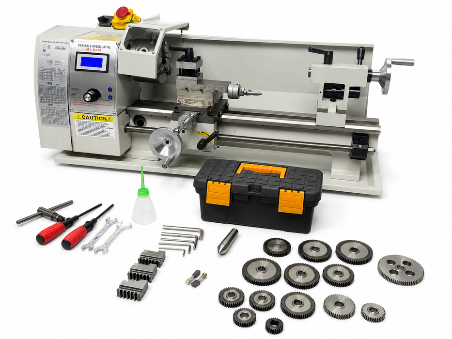 Mini Torno De Metal Torneado Industrial 8x14 PuLG Zait