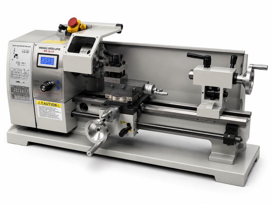 Mini Torno De Metal Torneado Industrial 8x14 PuLG Zait
