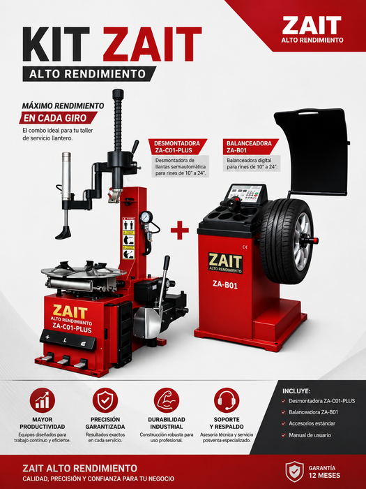 Desmontadora De Llantas C/brazo Robotico + Balanceadora Zait