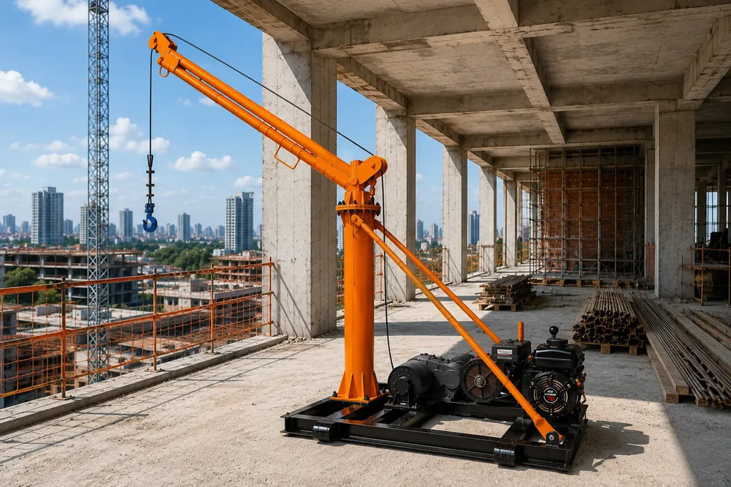 Polipasto Grua C/ Motor Gasolina 1000 Kg Cable 30m 7.0hp