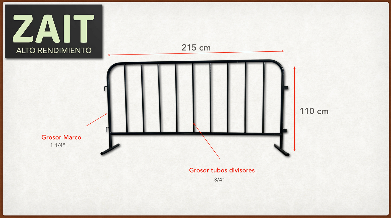 Valla De Seguridad Popotillo Valla De Control Peatonal Zait