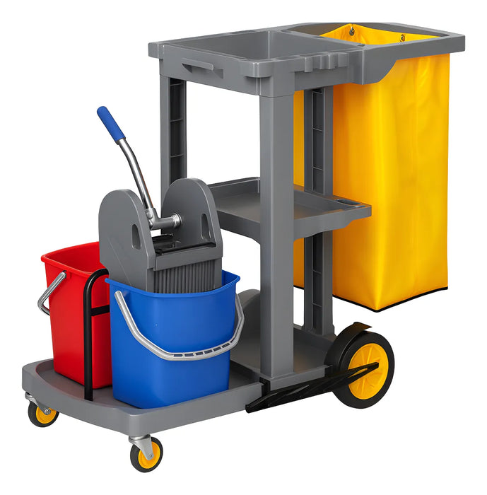 Carrito Limpieza Con Bolsa + Cubetas Exprimidoras Zait