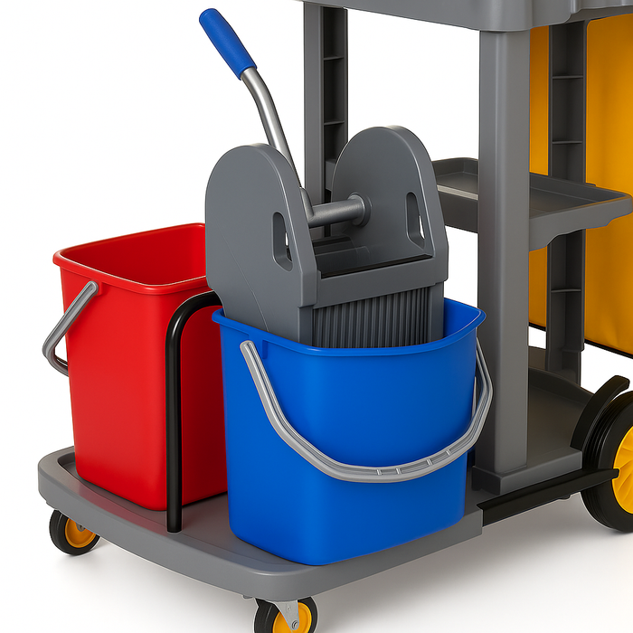 Carrito Limpieza Con Bolsa + Cubetas Exprimidoras Zait