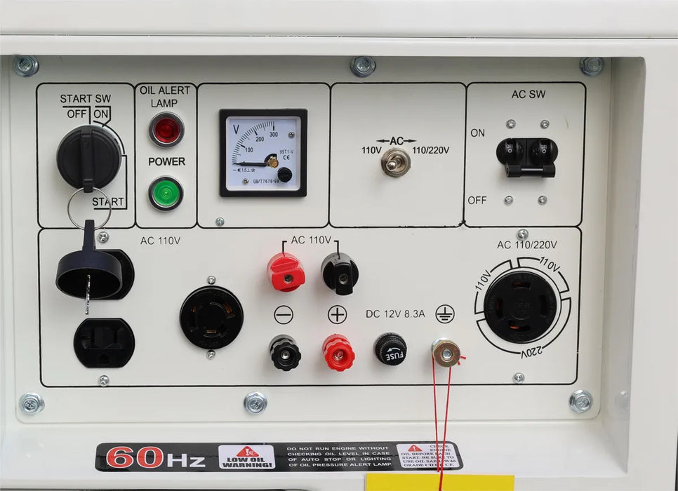 Generador Monofasico 7kw Motor A Diesel 13hp Cerrado Zait