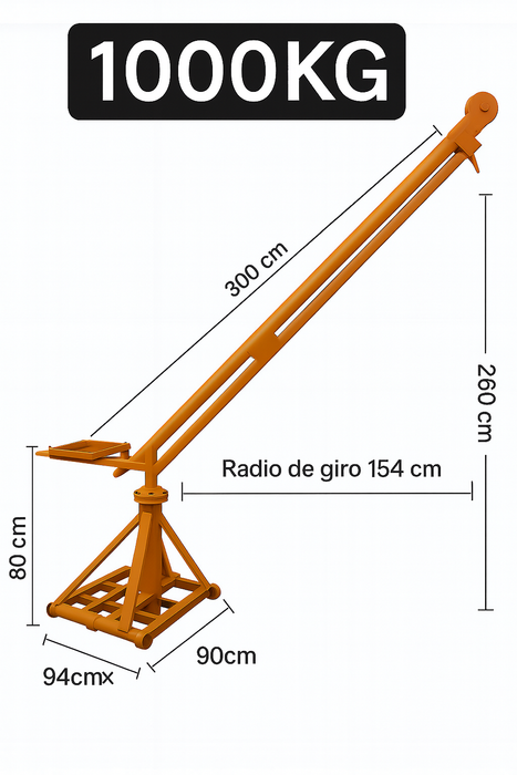 Polipasto Grua Electrico 1000k Cable 60m 220v Garrucha 4,5kw