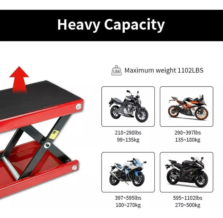 Mesa Elevadora Jack Para Motocicleta De 500 Kg, Rango De Ele