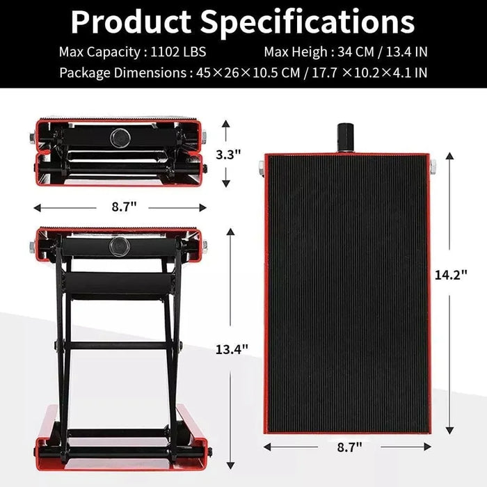 Mesa Elevadora Jack Para Motocicleta De 500 Kg, Rango De Ele
