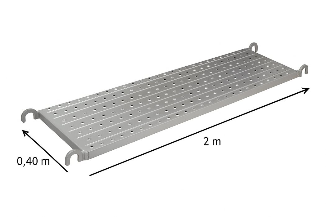 Plataforma Para Andamio Acero Galvanizado 0.4m X 2m Zait