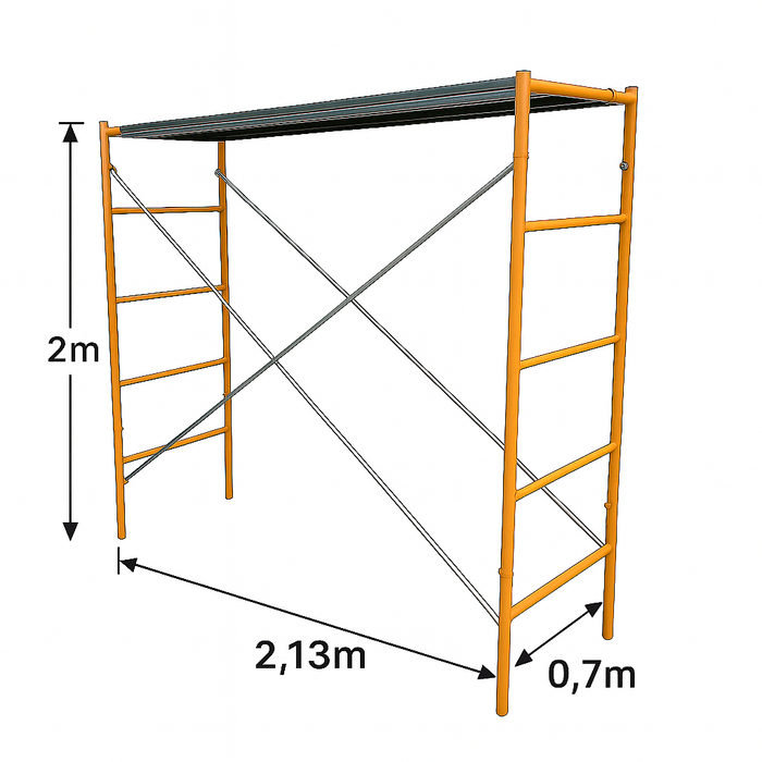 Andamio Banquetero Ligero + Plataforma; 0.7x2.0x2.13m Zait