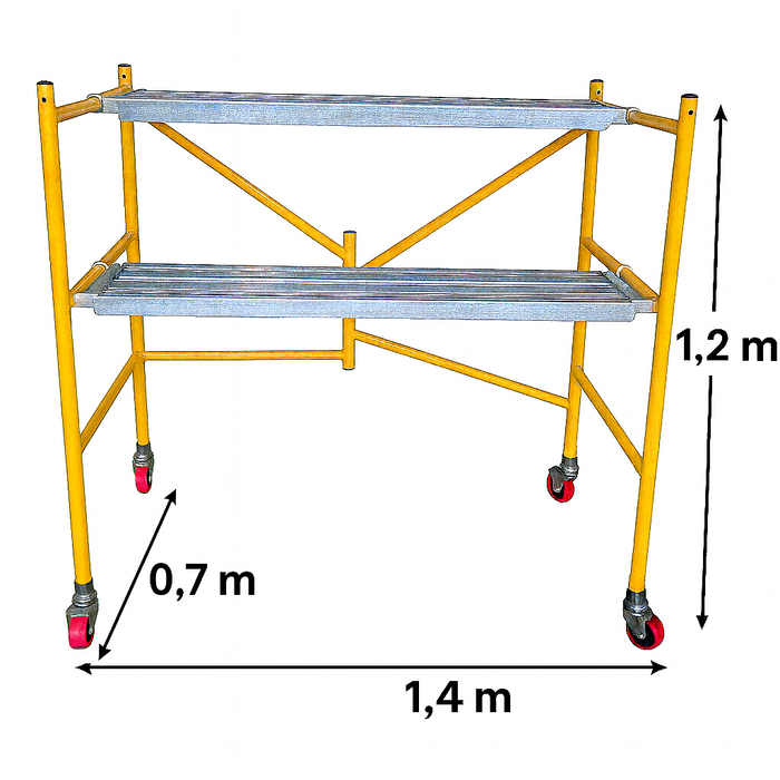 Andamio Portátil Plegable 300 Kg Zait 1.4m X 0.7m X 1.2m