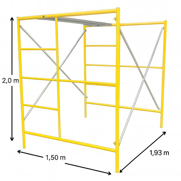 Andamio Ligero, Estándar; + Plataforma 1.5x2.0x1.93m Zait