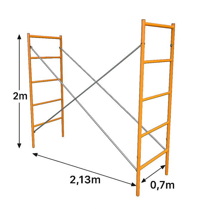 Andamio Banquetero, Andamio Ligero; 0.7x2.0x2.13m Zait