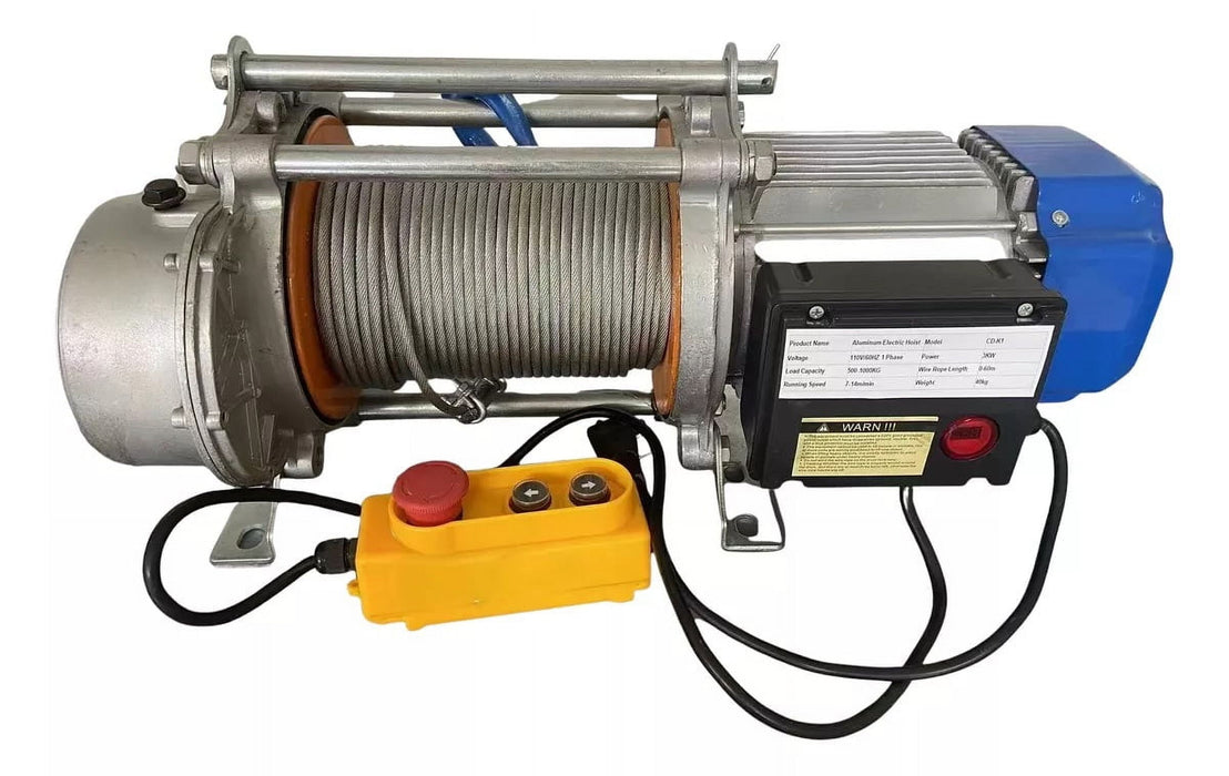 Polipasto Electrico Con Cable De 60m 500-1000kg 120v Zait