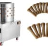 Desplumadora De Pollos, Pavo, Codorniz Acero Inox + 50 Dedos_0